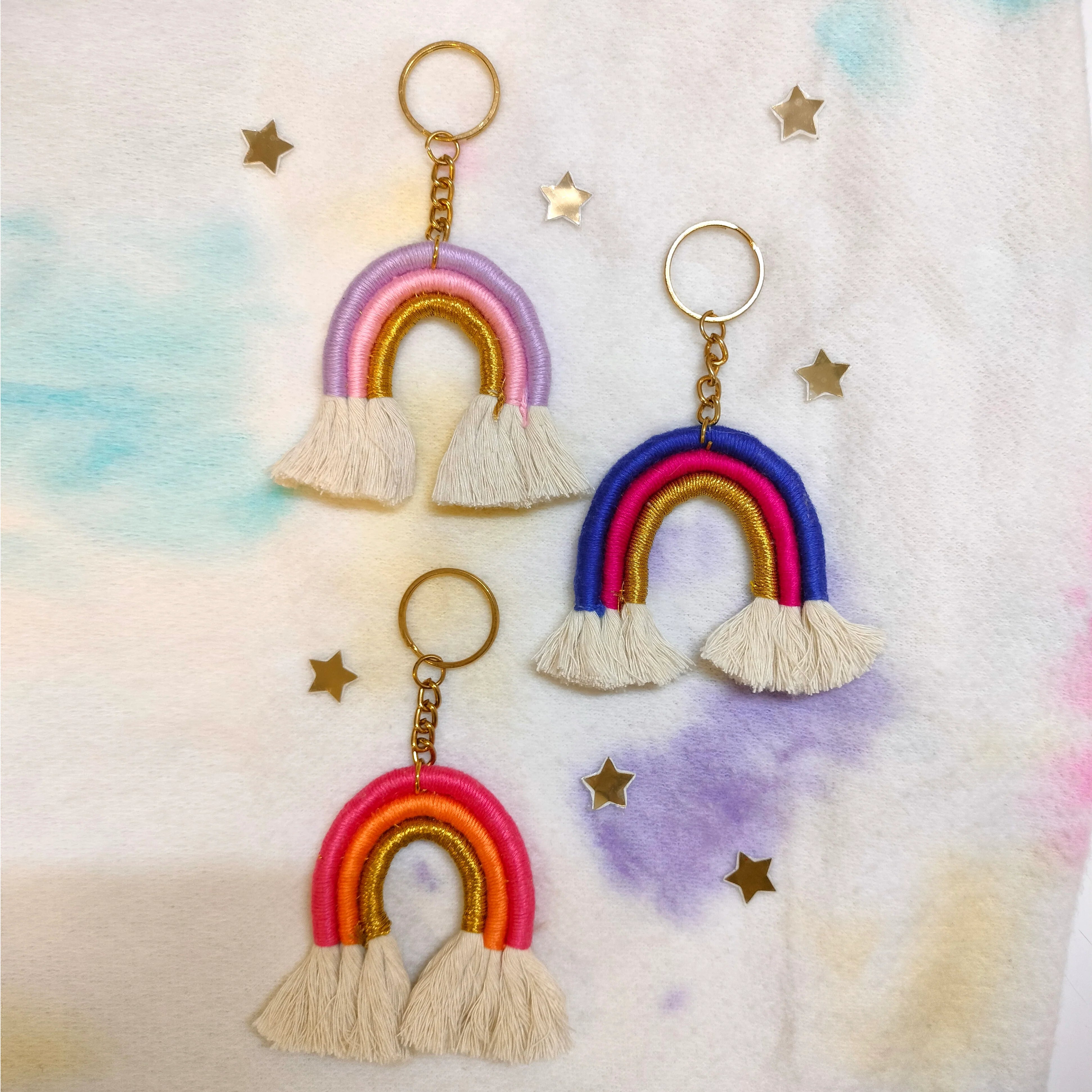 Rainbow Macrame Keychains at Rs 60, Key Chains in Khambhat