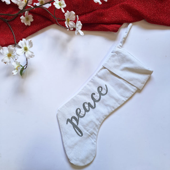 Peace Christmas Stocking