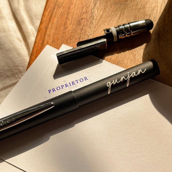 Ball Pen with Inbuilt Ink Stamp & Stylus: Personalized