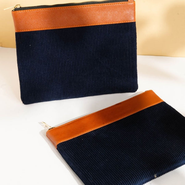 Corduroy Flat Pouches