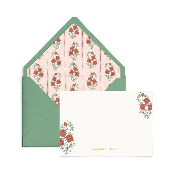 Floral Notecards Set Personalised