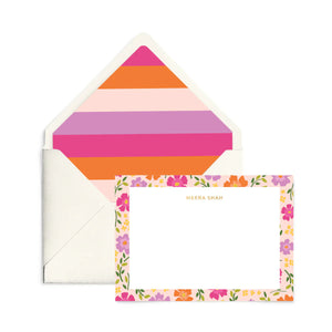 Floral Notecards Set Personalised