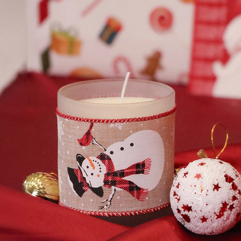 Christmas Snowman Candle