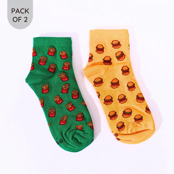 Burger & Fries Socks ( Pack of 2)