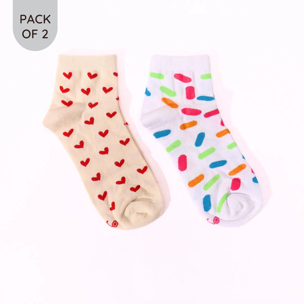 Hearts & Gems Socks (Pack Of 2)