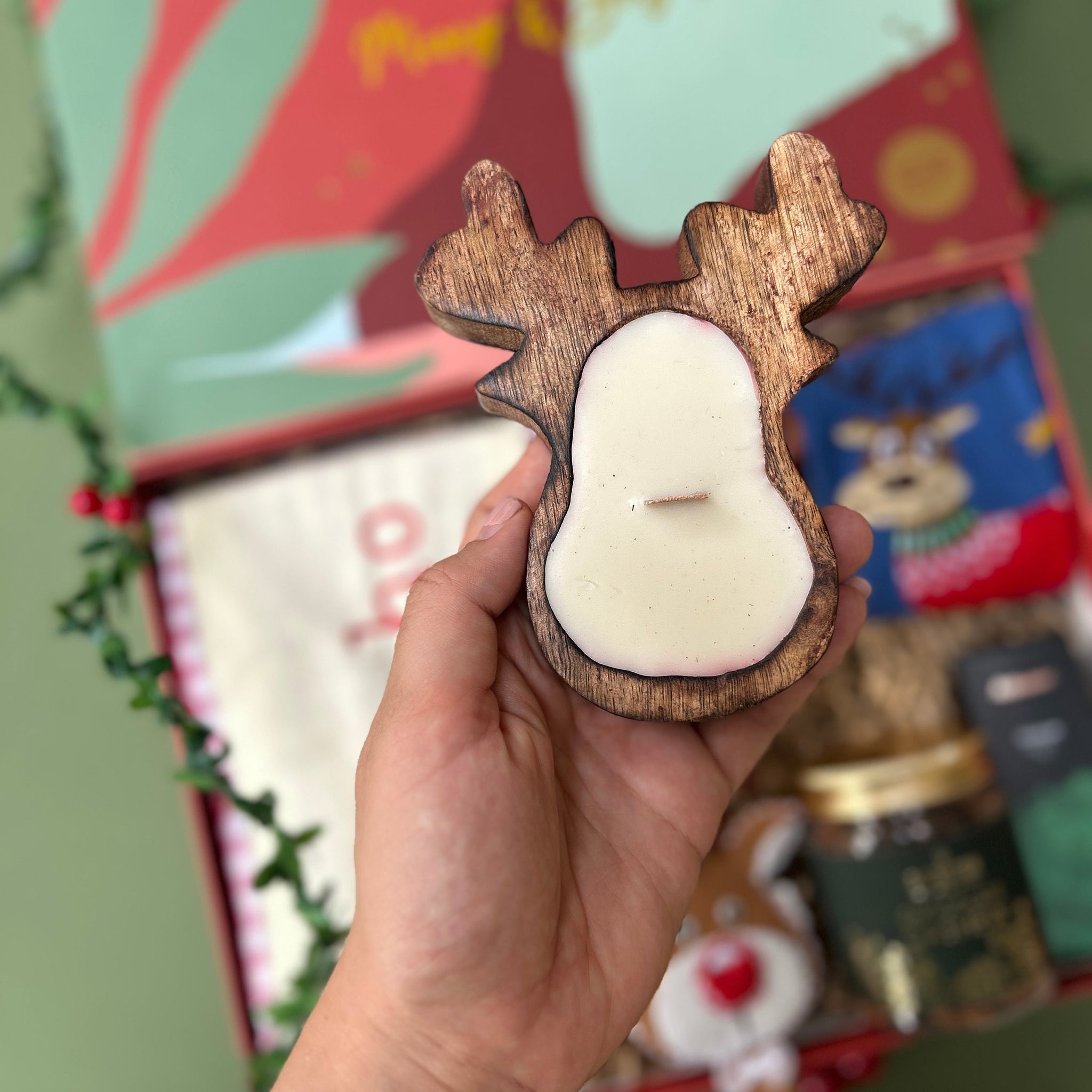 Shop Rudolph Wooden Candle 