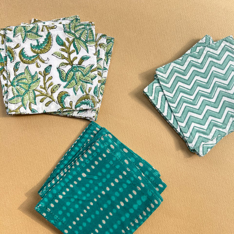 Cotton Cloth Coasters: Assorted Prints