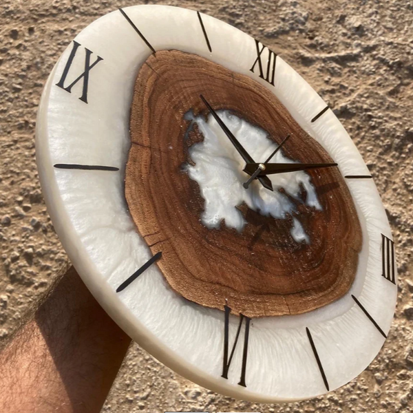 Moon Mist Wood-Epoxy Wall Clock - Bespoke