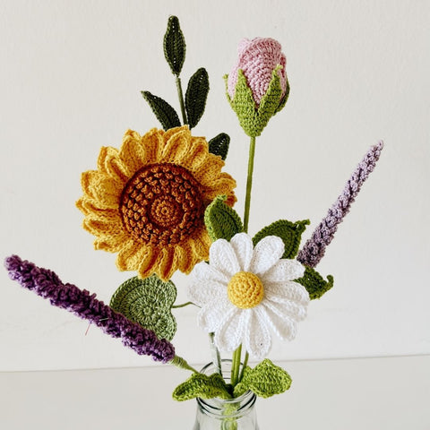 Crochet Sunflower Bouquet