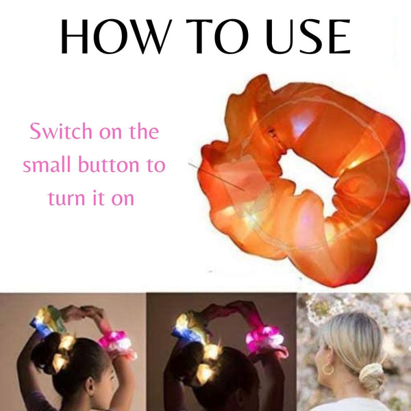 LED Satin Hair Scrunchie