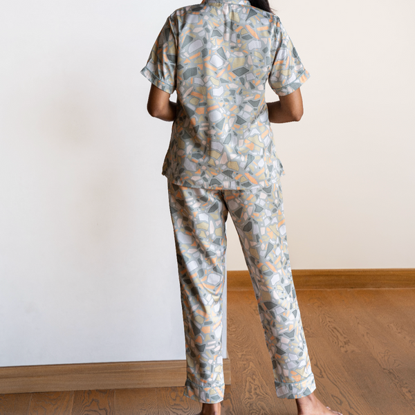 Classic Terrazzo Basil Pyjama Set