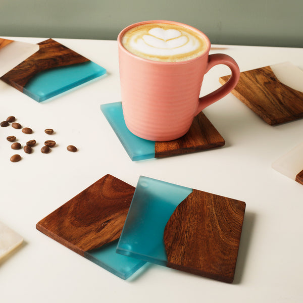 Square Acacia Wood Coasters - The Style Salad