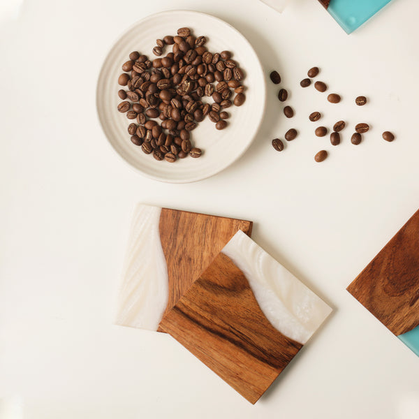 Square Acacia Wood Coasters - The Style Salad