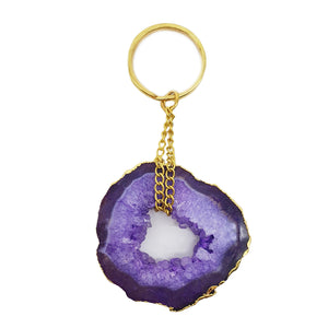 Positive Vibes Agate Keychains - The Style Salad